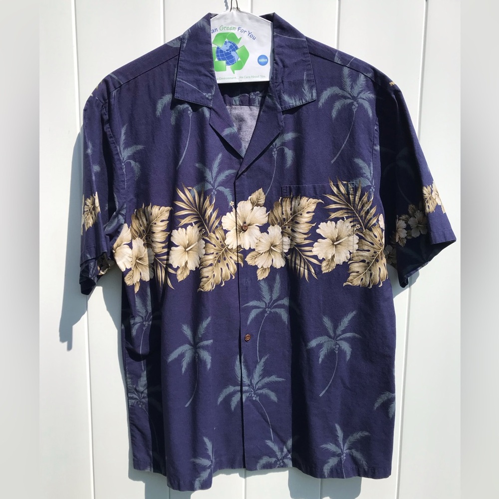 🆕️ KY'S Men's Hibiscus Hawaiian Shirt SZ XL